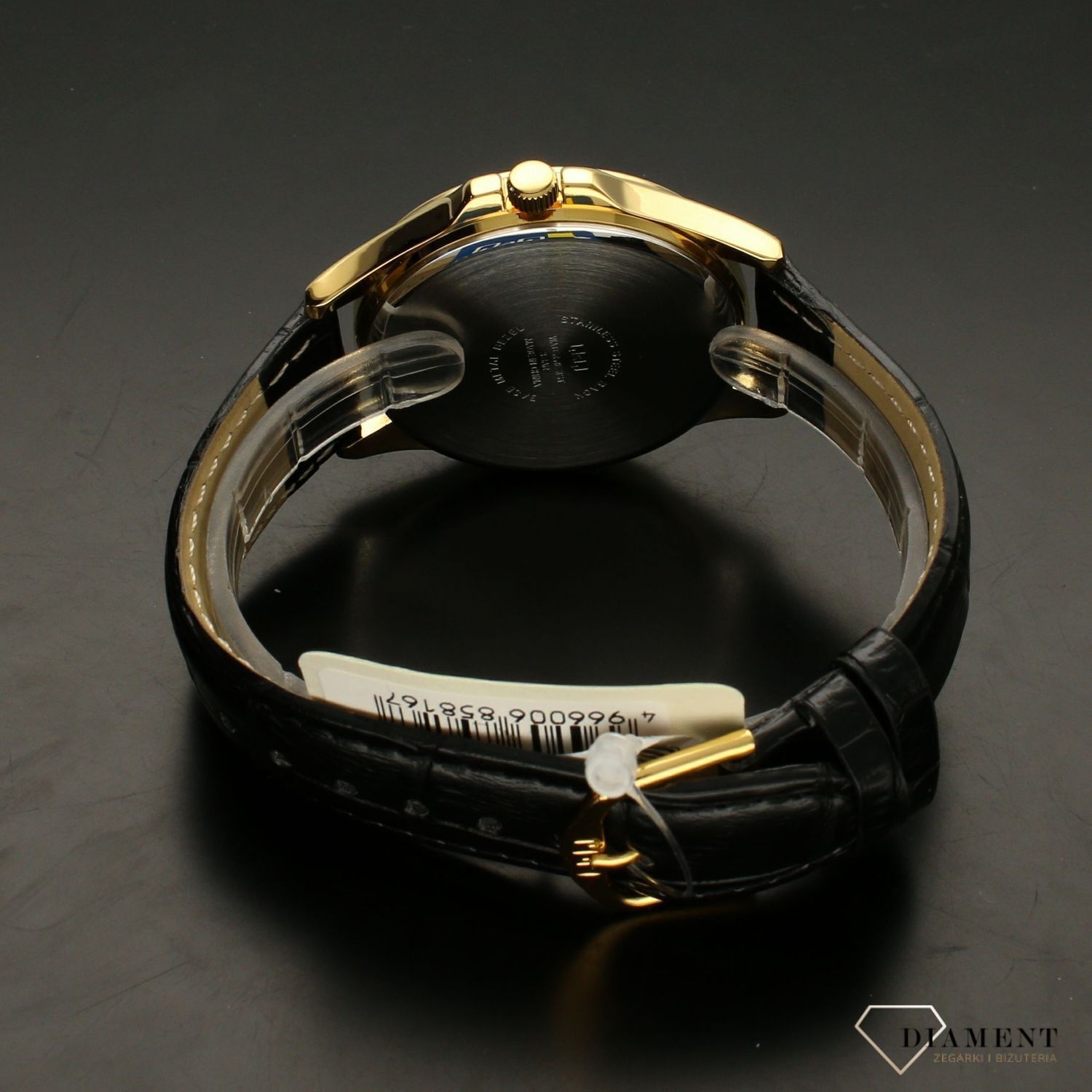 Zegarek męski czarnym pasku, czytelny A480-104.jpg