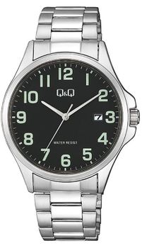Zegarek męski na bransolecie z czarna tarczą A480-205.jpg