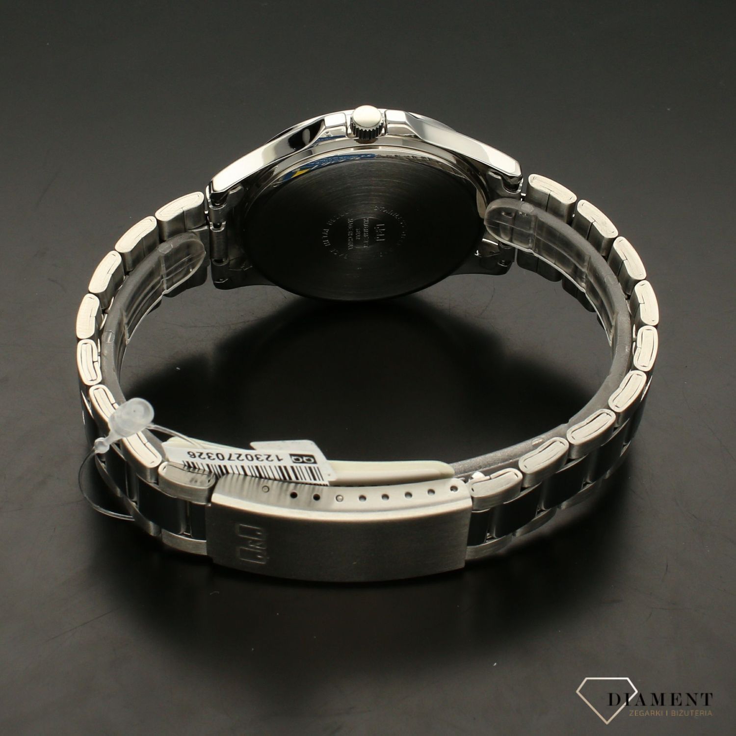 Zegarek męski na bransolecie z czarna tarczą A480-205.jpg