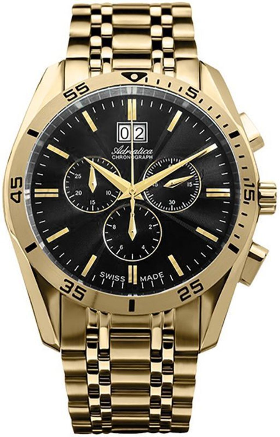 Zegarek męski na złotej bransolecie Adriatica A8202.1114CH.jpg
