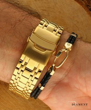Zegarek męski na złotej bransolecie Adriatica A8202.1116CH. Cała kolekcja Adriatici klasycznej charakteryzuje się prostotą i elegancją. Spośród wielu zegarków, każdy może wybrać czasomierz, który z pewnością zaspokoi naj (1).jpg