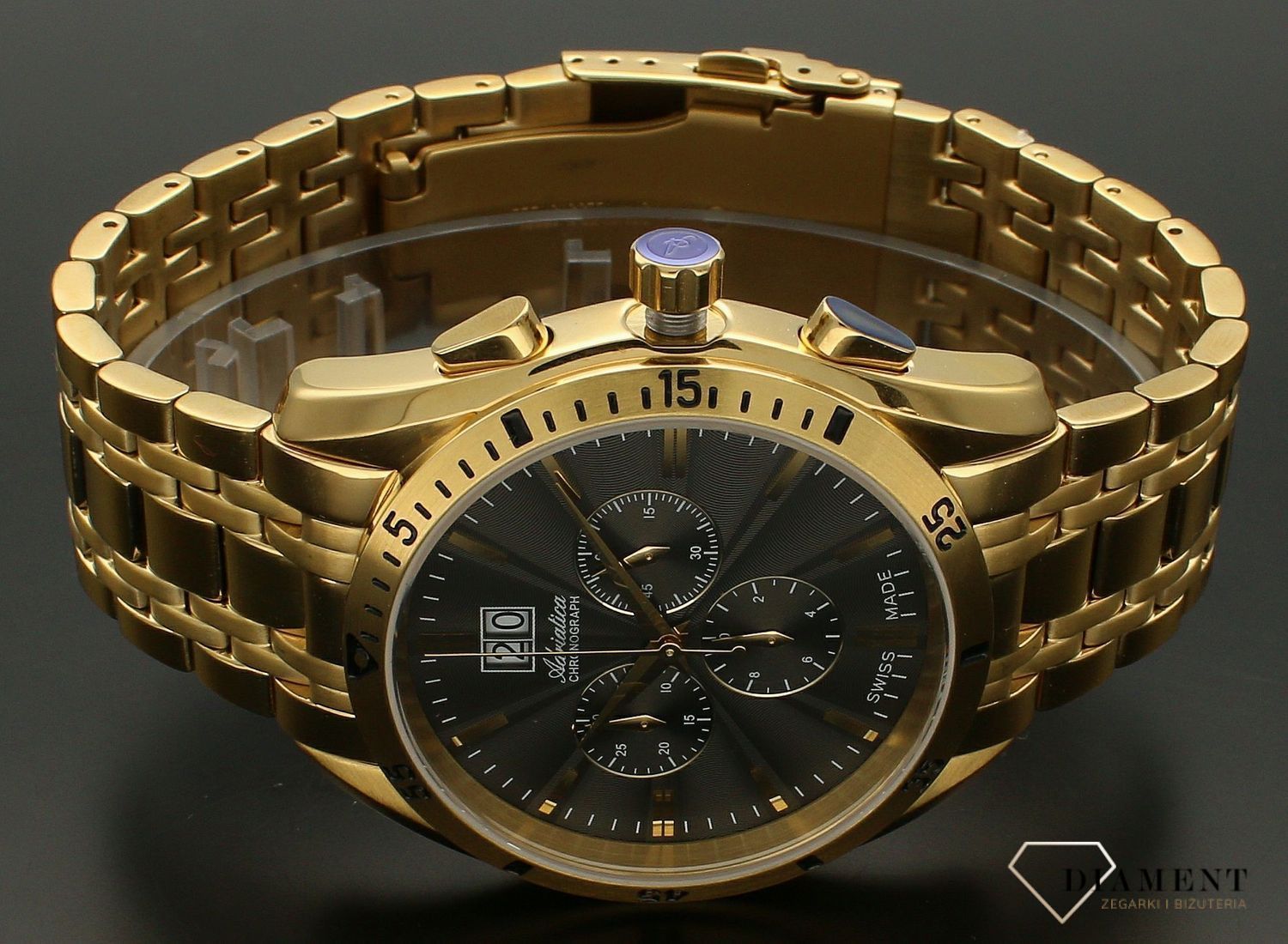 Zegarek męski na złotej bransolecie Adriatica A8202.1116CH.webp