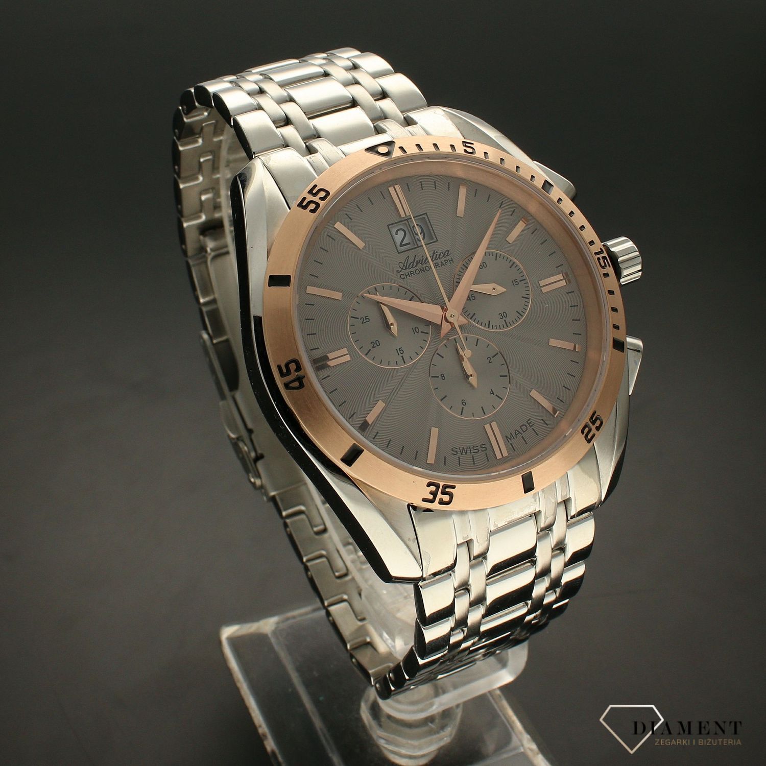 Zegarek męski na bransolecie Adriatica CHRONOGRAF A8202.R117CH.jpg