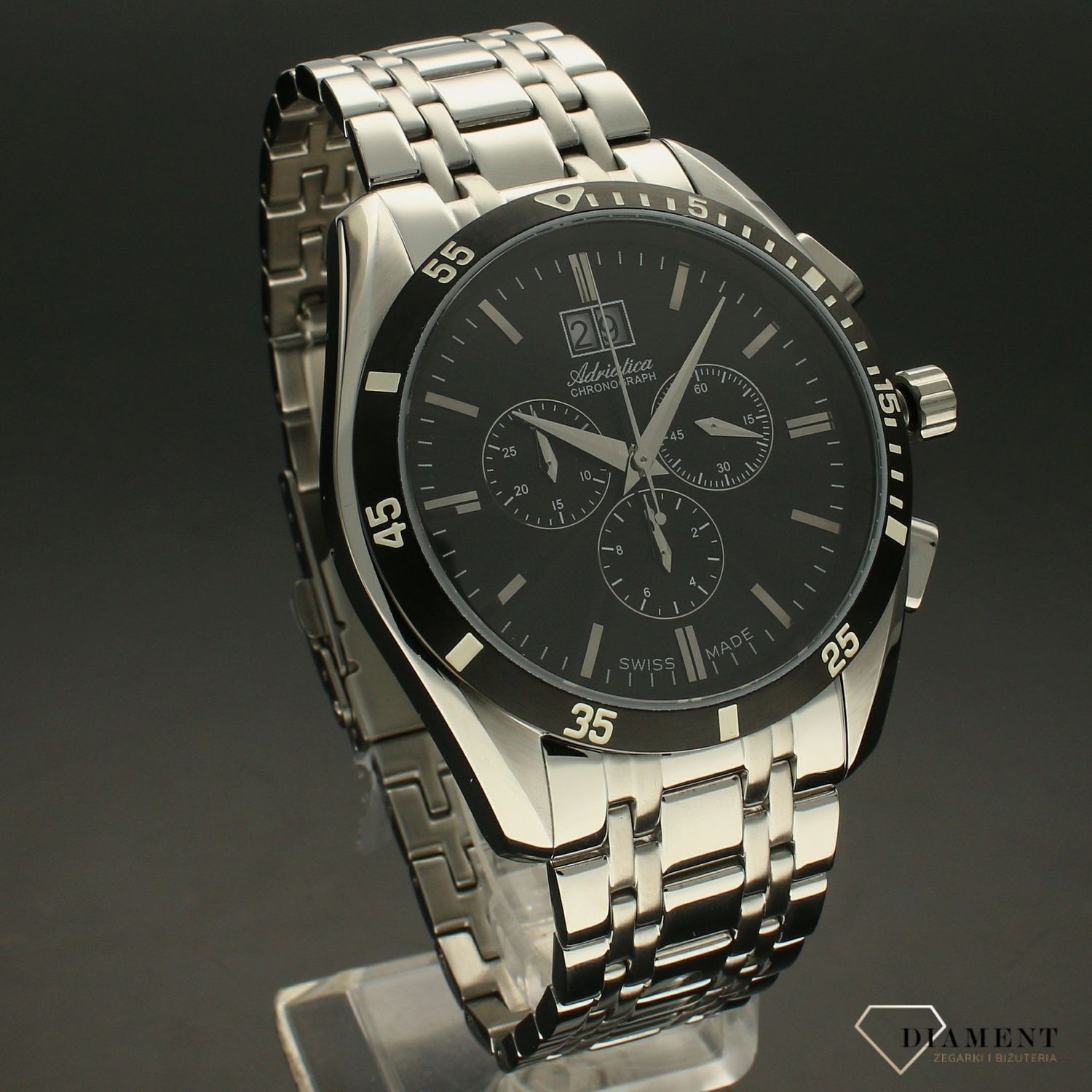 Zegarek męski na bransolecie A8202.Y114CH 'Czarny Chrono' A8202.Y114CH.jpg