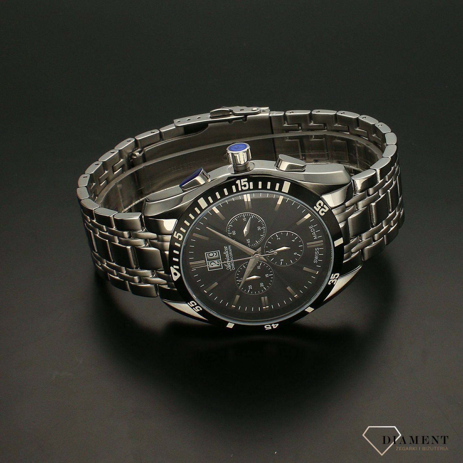 Zegarek męski na bransolecie A8202.Y114CH 'Czarny Chrono' A8202.Y114CH.jpg