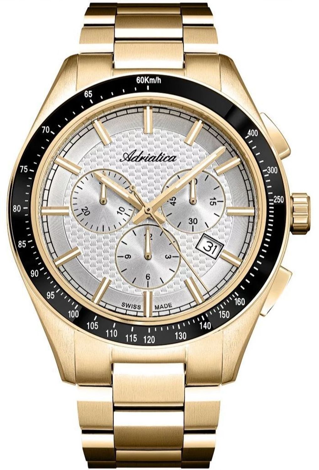 Zegarek męski Adriatica A8245.1113CH Classic – złoty, chronograf, szafirowe szkło, 5 ATM.jpg