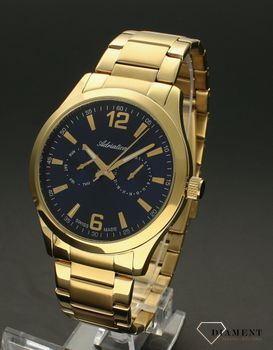 Męski zegarek Adriatica złoty na bransolecie z niebieską tarcza A8257 (3).jpg