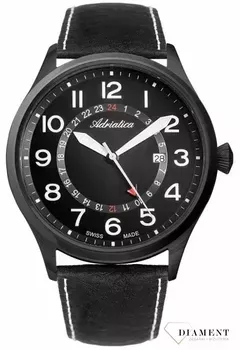 Męski zegarek Adriatica Aviation A8267.B224Q wyposażony jest w kwarcowy mechanizm, zasilany za pomocą baterii. Posiada bardzo wysoką dokładność mierzenia czasu +- 10 sekund w przeciągu 30 dni.webp