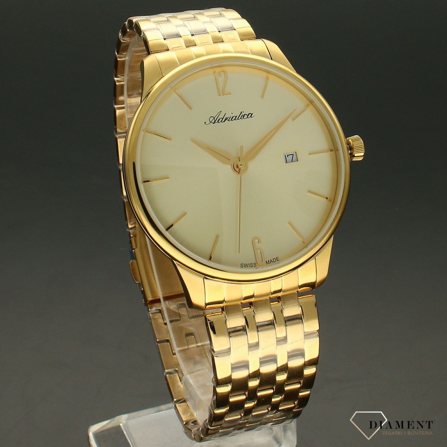 Zegarek męski zloty na bransolecie Adriatica A8269.1151Q.jpg