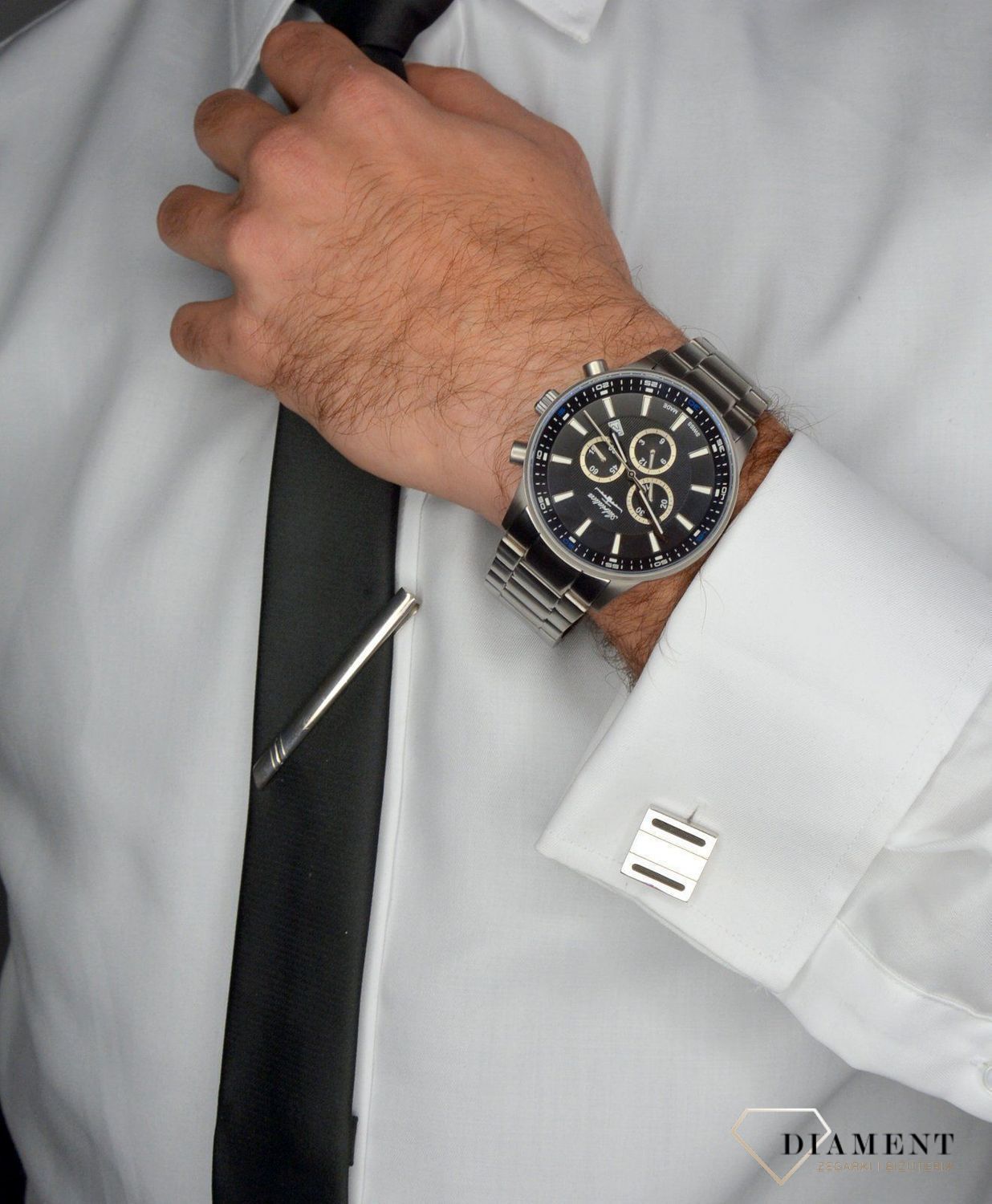 Zegarek męski Adriatica tytanowy AVIATOR A8281.4116CH zestaw prezentowy z okularami.jpg