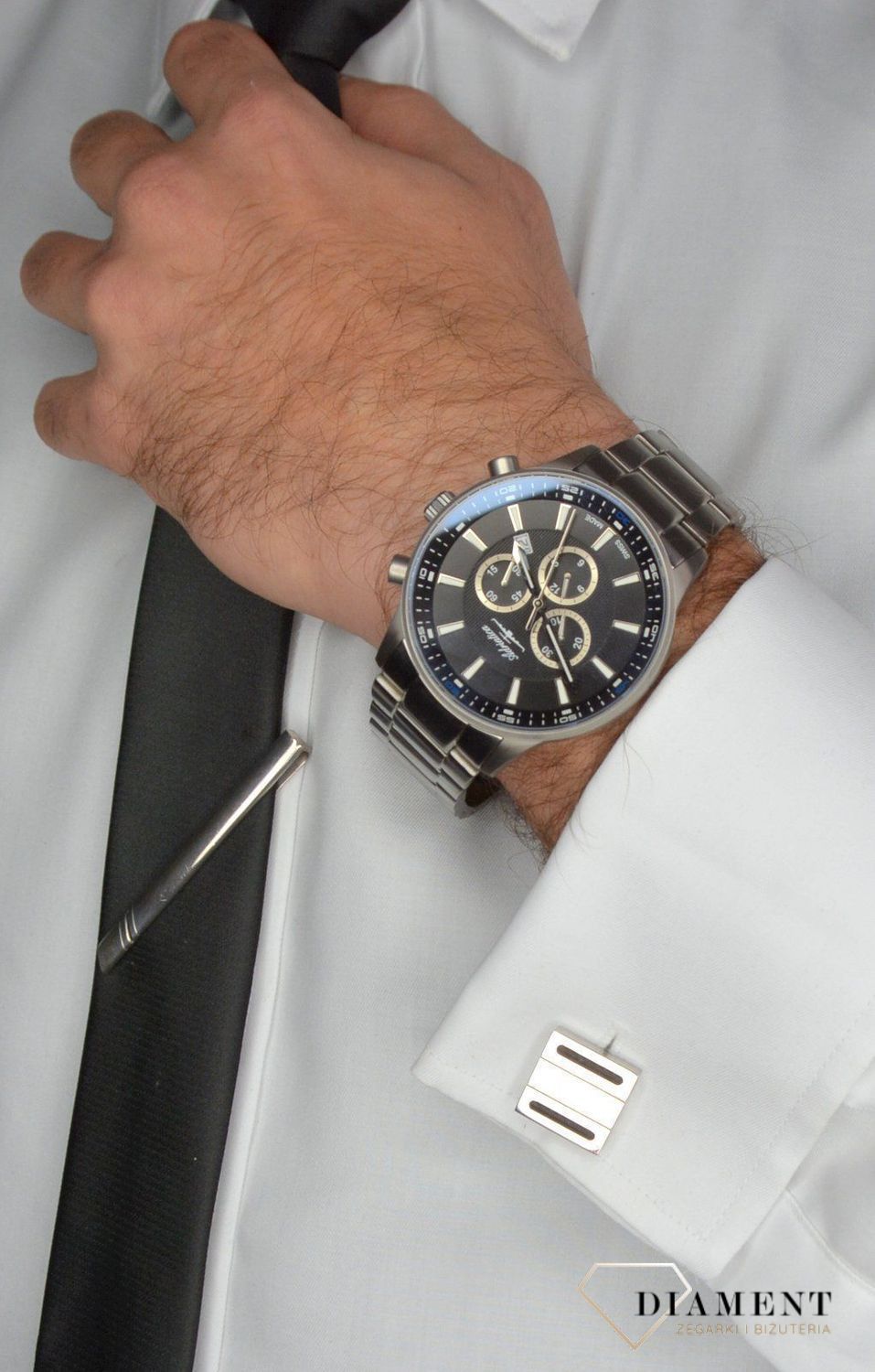 Zegarek męski Adriatica tytanowy AVIATOR A8281.4116CH zestaw prezentowy z okularami.jpg