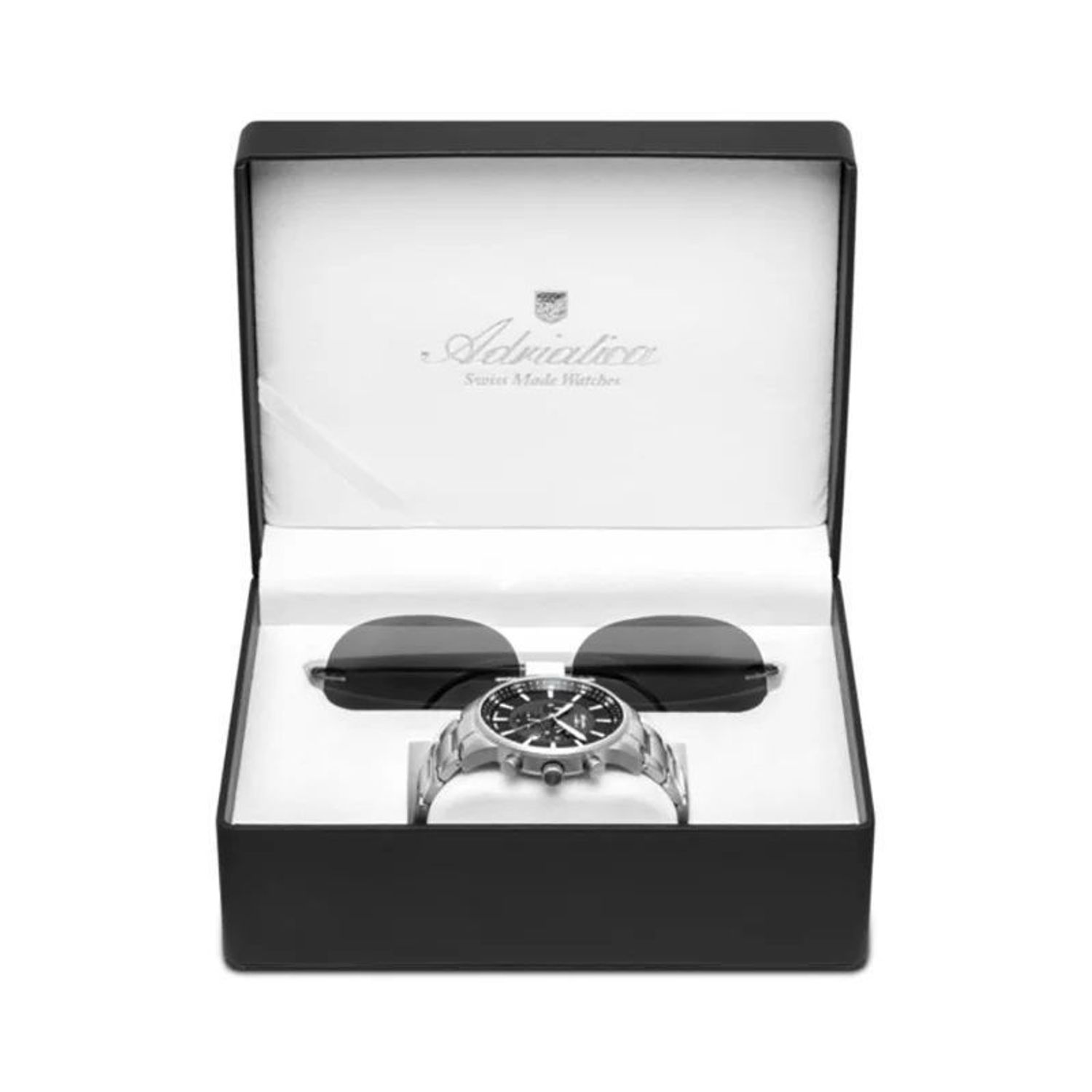 Zegarek męski Adriatica tytanowy AVIATOR A8281.4116CH zestaw prezentowy z okularami.jpg