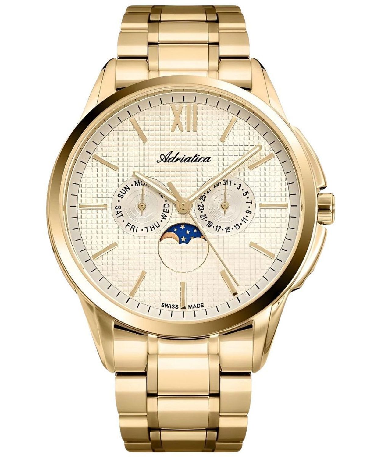 Adriatica A8283.1161QF – męski zegarek elegancki multifunkcyjny złoty gold.jpg