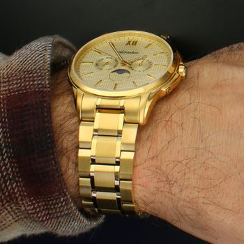 Adriatica A8283.1161QF – męski zegarek elegancki multifunkcyjny złoty fazy księżyca.jpg