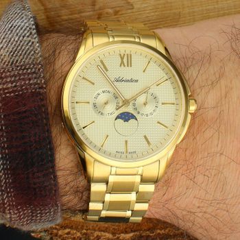 Adriatica A8283.1161QF – męski zegarek elegancki multifunkcyjny złoty.jpg