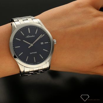 Zegarek męski na bransolecie z niebieską tarczą i szafirowym szkłem Adriatica A8303.5115Q (5).jpg