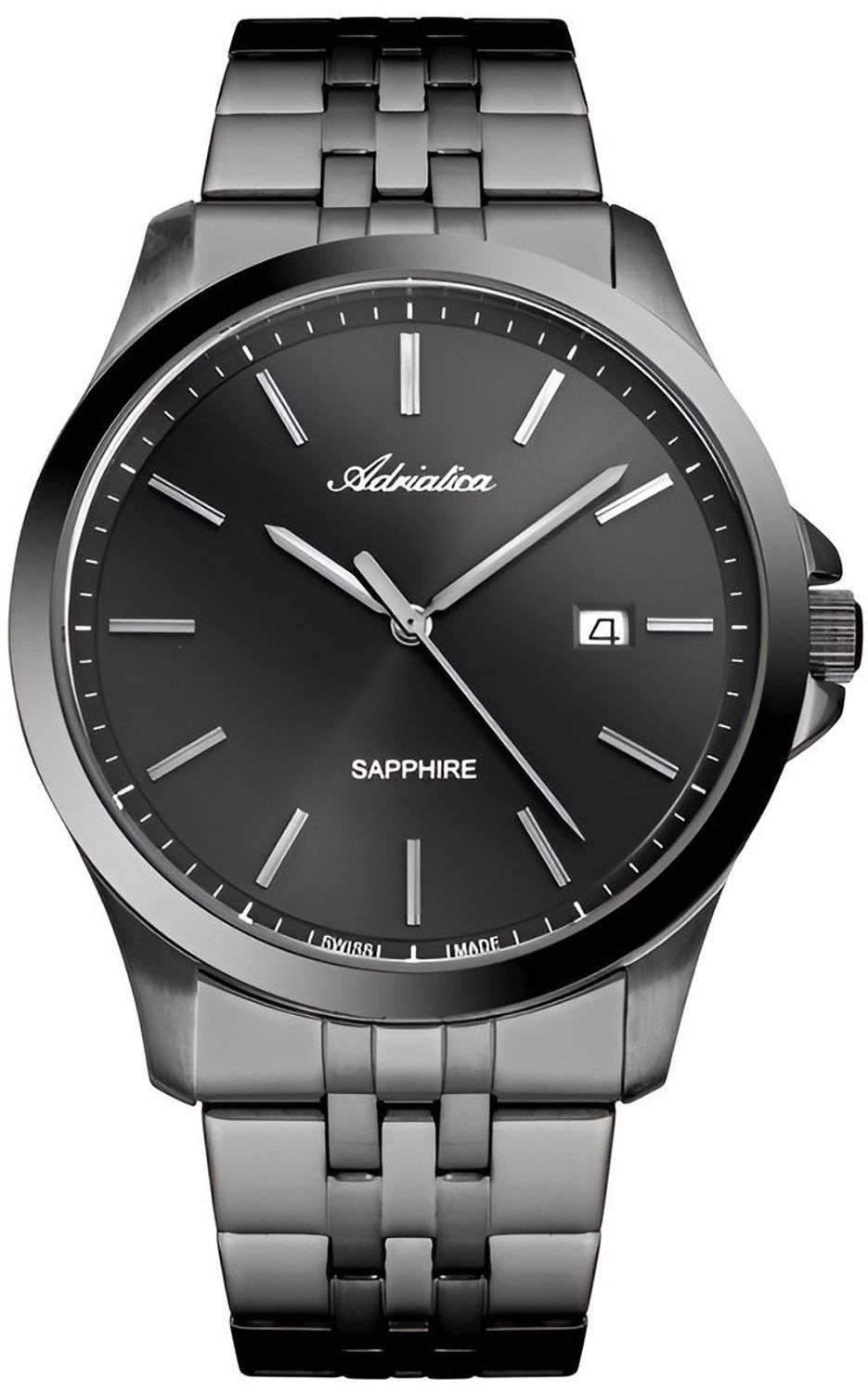 Zegarek męski Adriatica A8303.S116Q. Męski zegarek stalowy. Męski zegarek szwajcarski. Zegarek męski na bransolecie. Zegarek męski z szafirowym szkłem. Zegarek męski szwajcarski na prezent..jpg