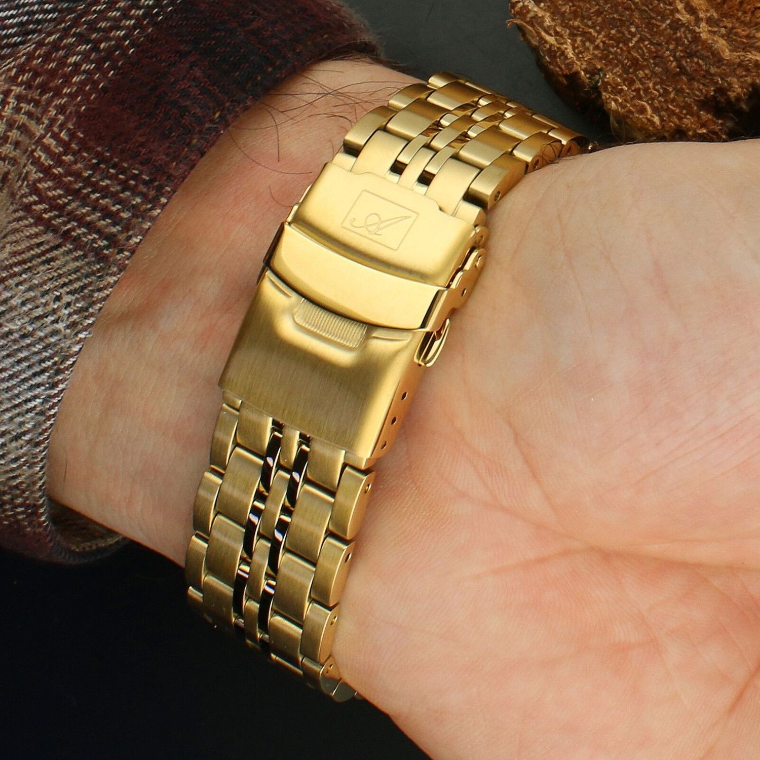 Adriatica A8306.1111CH – męski zegarek elegancki złoty z chronografem męski zegarek..jpg