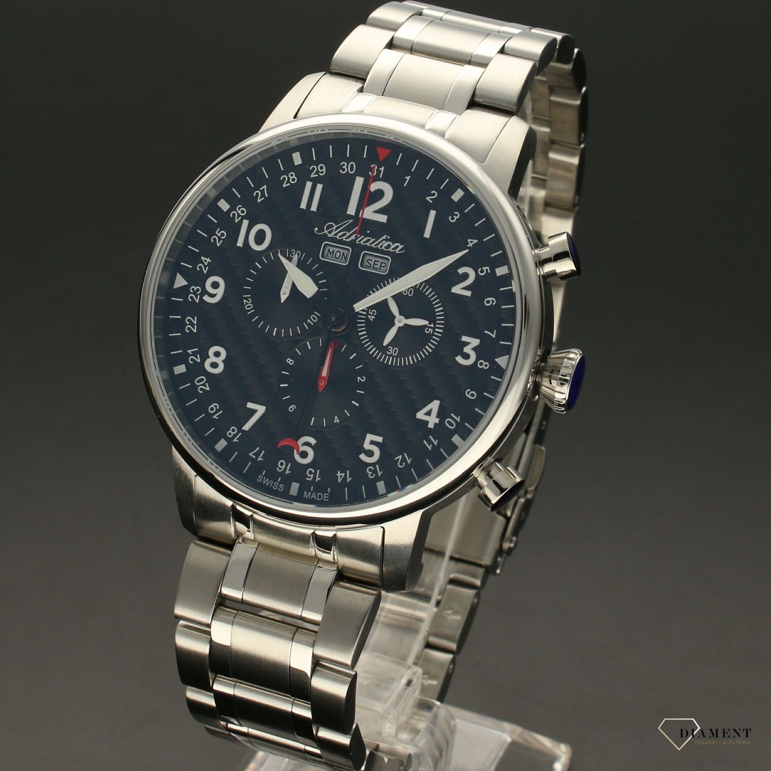 Zegarek męski Adriatica '' Aviator na bransolecie '' A8308.5124CH.jpg