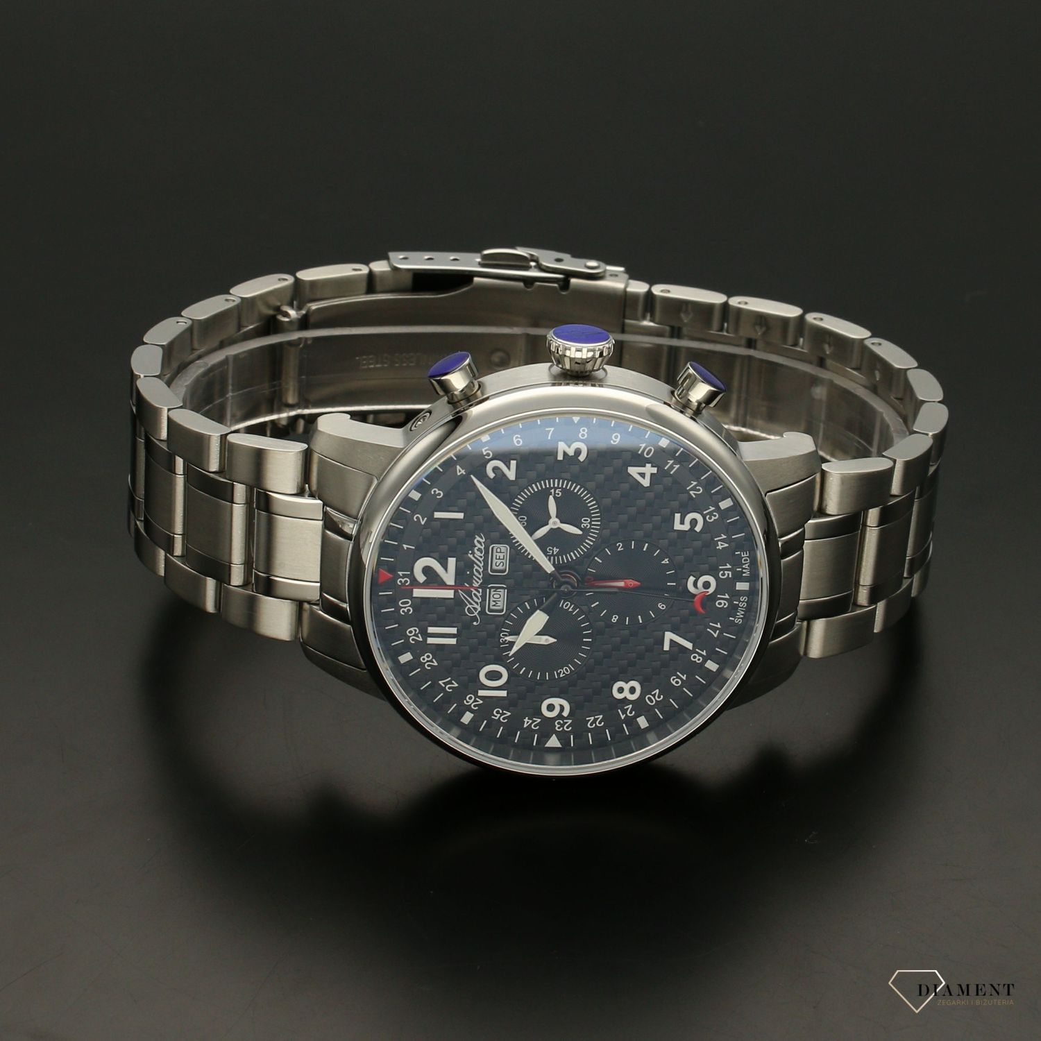 Zegarek męski Adriatica '' Aviator na bransolecie '' A8308.5124CH.jpg