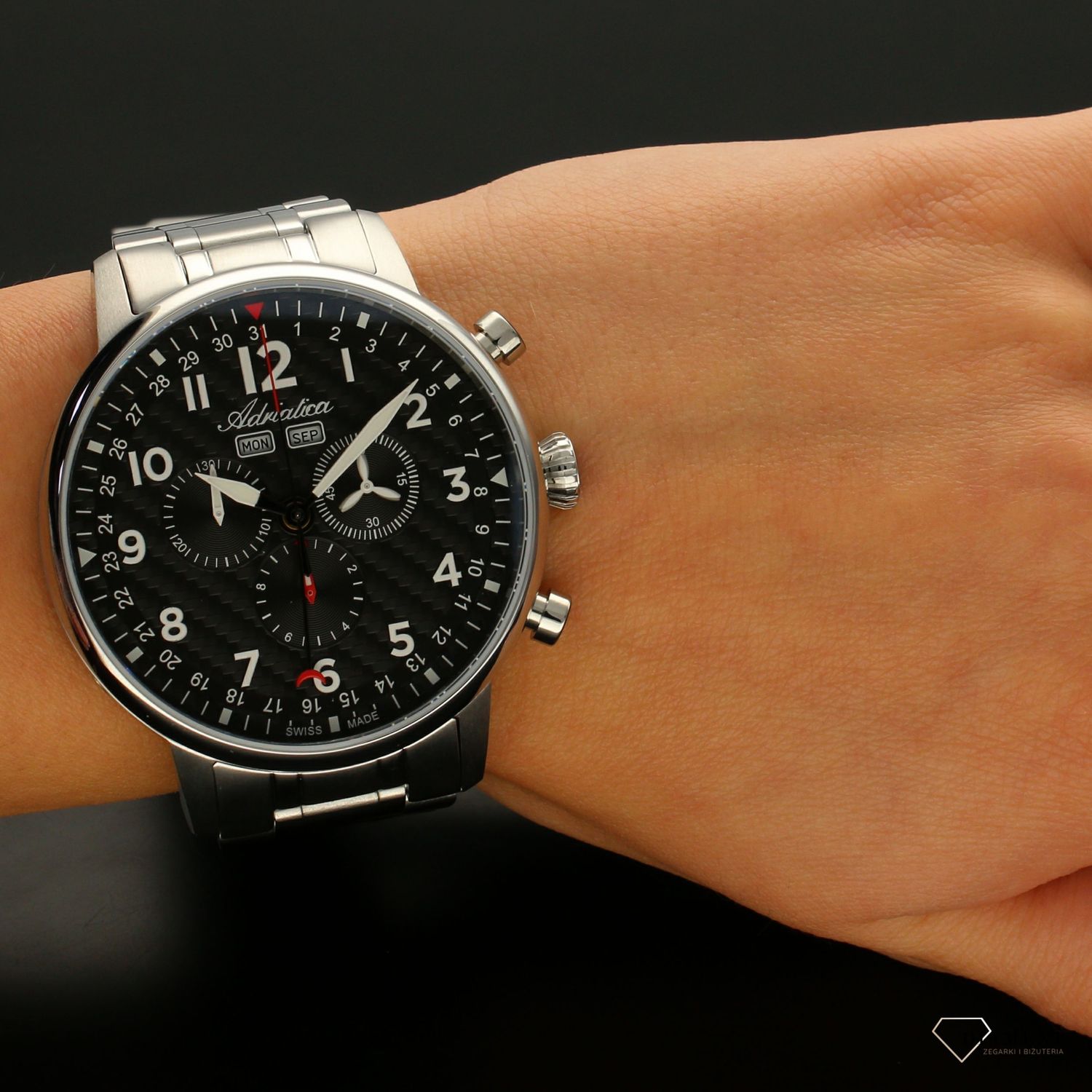 Zegarek męski Adriatica '' Aviator na bransolecie '' A8308.5124CH.jpg