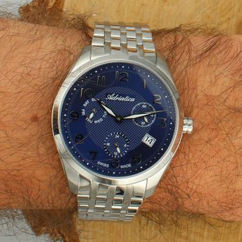 Zegarek męski Adriatica Classic Sapphire A8309.5125QF – granatowa tarcza, stalowa bransoleta granat.jpg