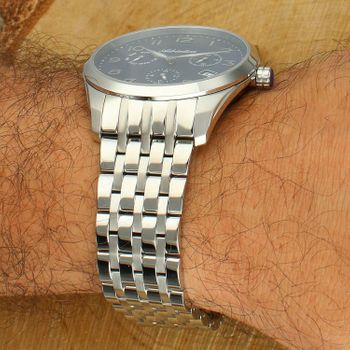 Zegarek męski Adriatica Classic Sapphire A8309.5125QF – granatowa tarcza, stalowa bransoleta silver.jpg