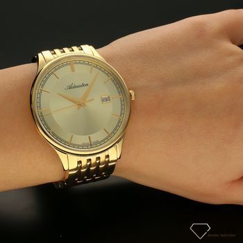 Zegarek męski złoty na bransolecie z zapięciem typu klips z wyzwalaczem o numerze katalogowym  A8315.1111Q  (4).jpg