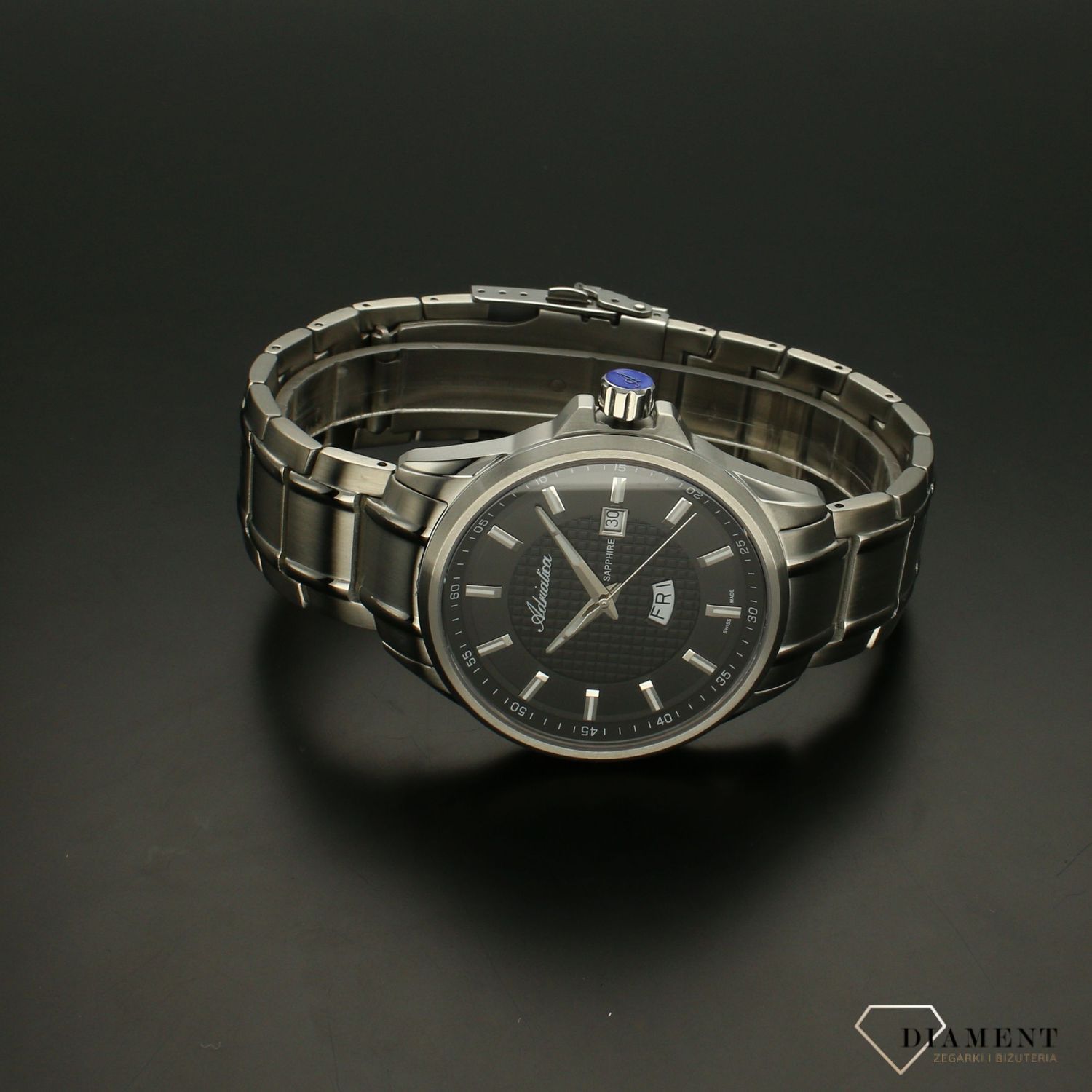Zegarek męski na bransolecie Adriatica A8321.5114Q z szafirowym szkłem.jpg