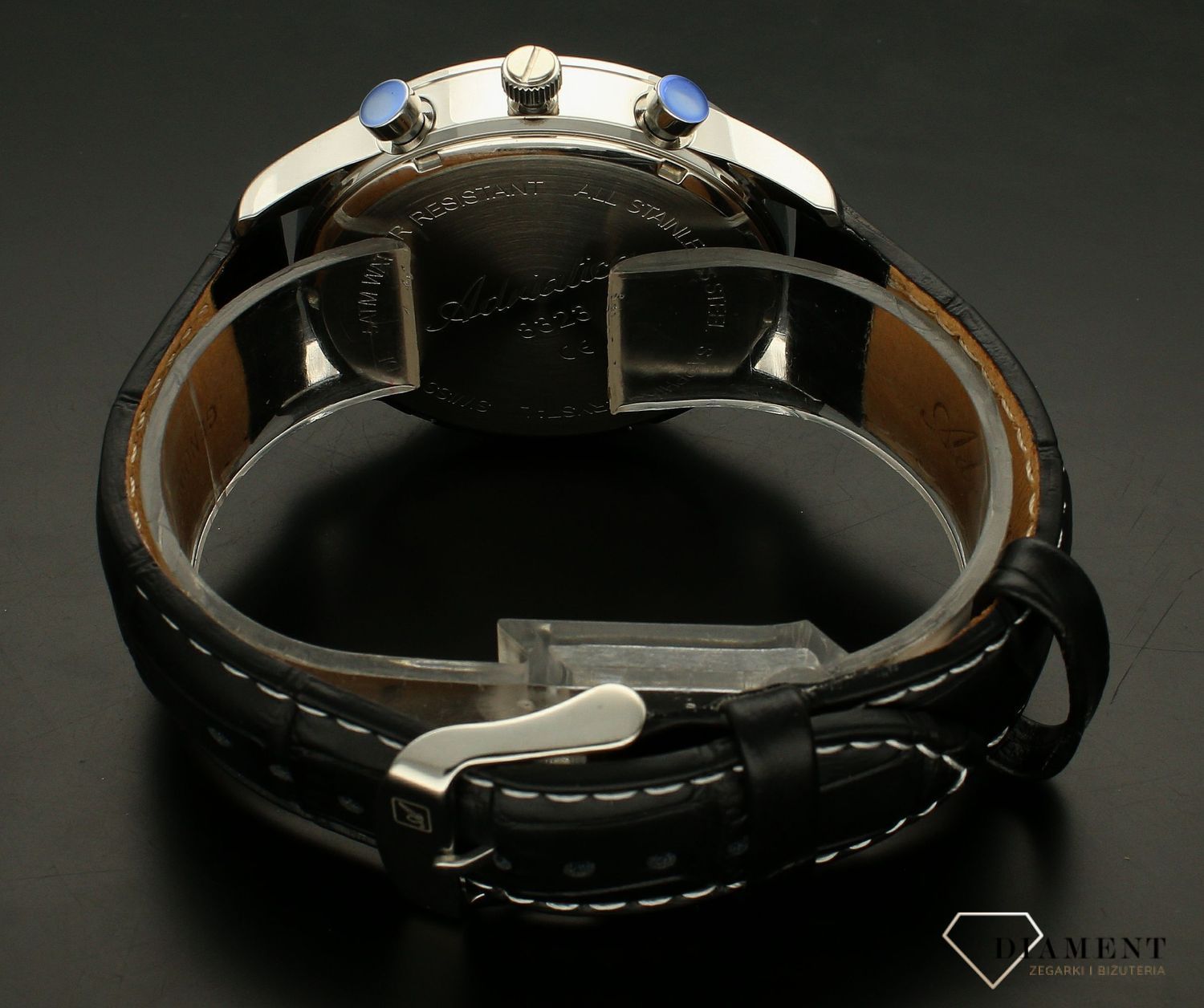 Zegarek męski Adriatica Sapphire Chronograph A8323.5215CH. Męski zegarek Adriatica. Zegarek męski Addriatica na pasku. Zegarek szwajcarski Adriatica z chronografem. Męski zegarek Adriatica na prezent..jpg