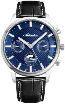 Zegarek męski na pasku z niebieską tarcza Adriatica zegarek do garnituru A8323.5215QF ⌚.jpg
