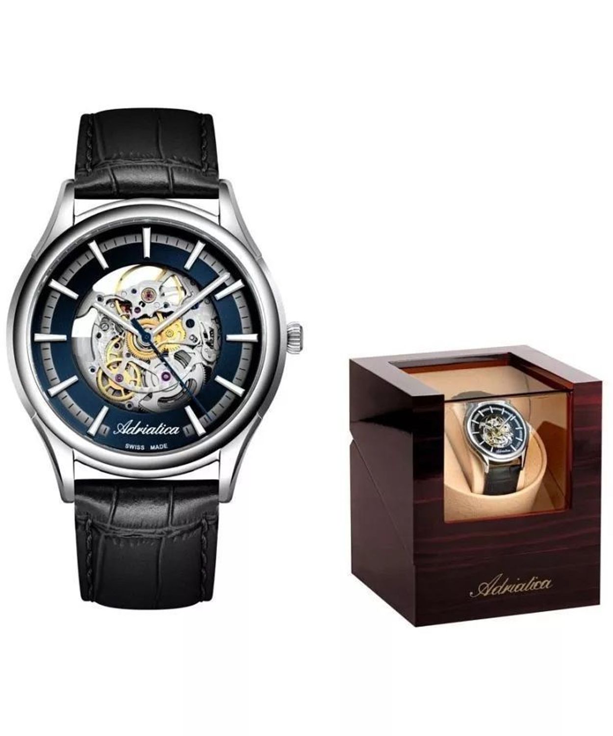 Zegarek męski Adriatica Automatic Skeleton SET A8328.5216A Zegarek męski na pasku skórzanym marki Adriatica o numerze A8328.5216A to propozycja eleganckiego dodatku dla prawdziwych mężczyzn. 10.jpg