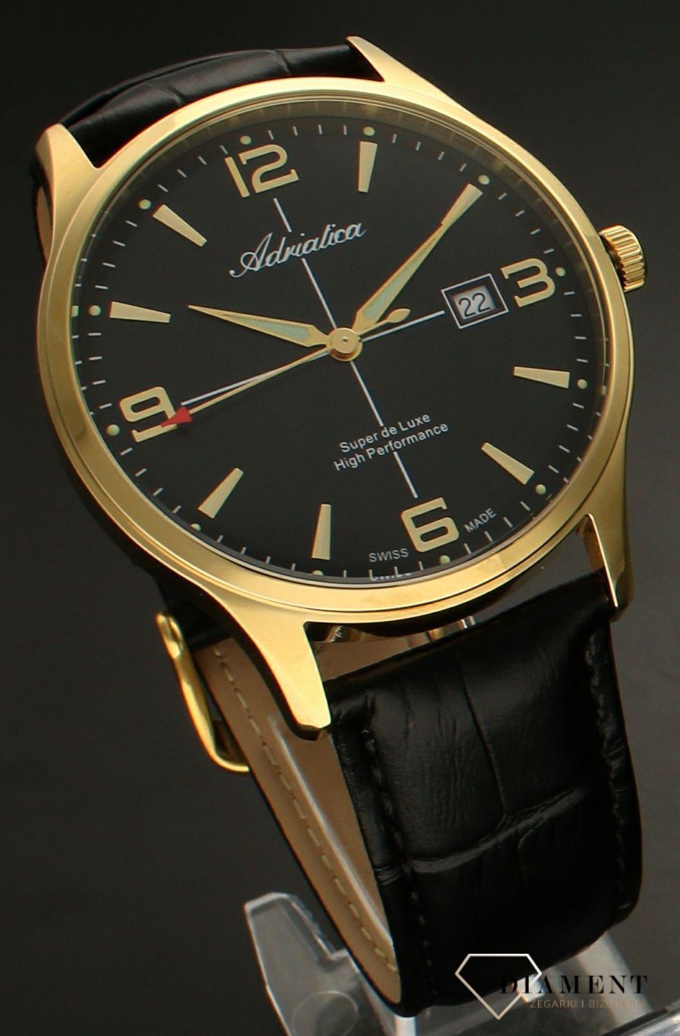 Zegarek męski Adriatica Classic A8331.1254Q. Męski zegarek elegancki. Zegarek męski na pasku. Zegarek męski Adriatica na pasku. Zegarek męski elegancki na czarnym pasku. Męski zegarek do garnituru. Zegarek męski idealny na p.jpg