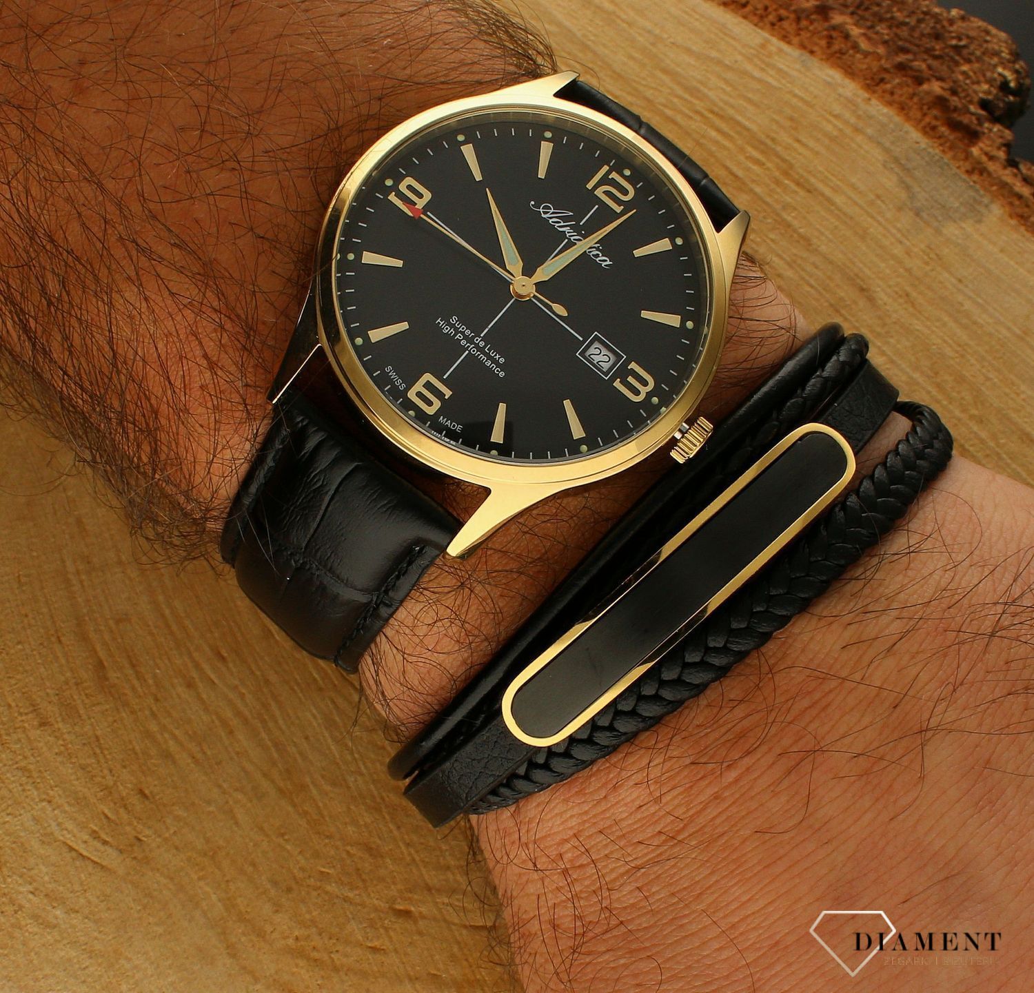 Zegarek męski Adriatica Classic A8331.1254Q. Męski zegarek elegancki. Zegarek męski na pasku. Zegarek męski Adriatica na pasku. Zegarek męski elegancki na czarnym pasku. Męski zegarek do garnituru. Zegarek męski idealny na p.jpg