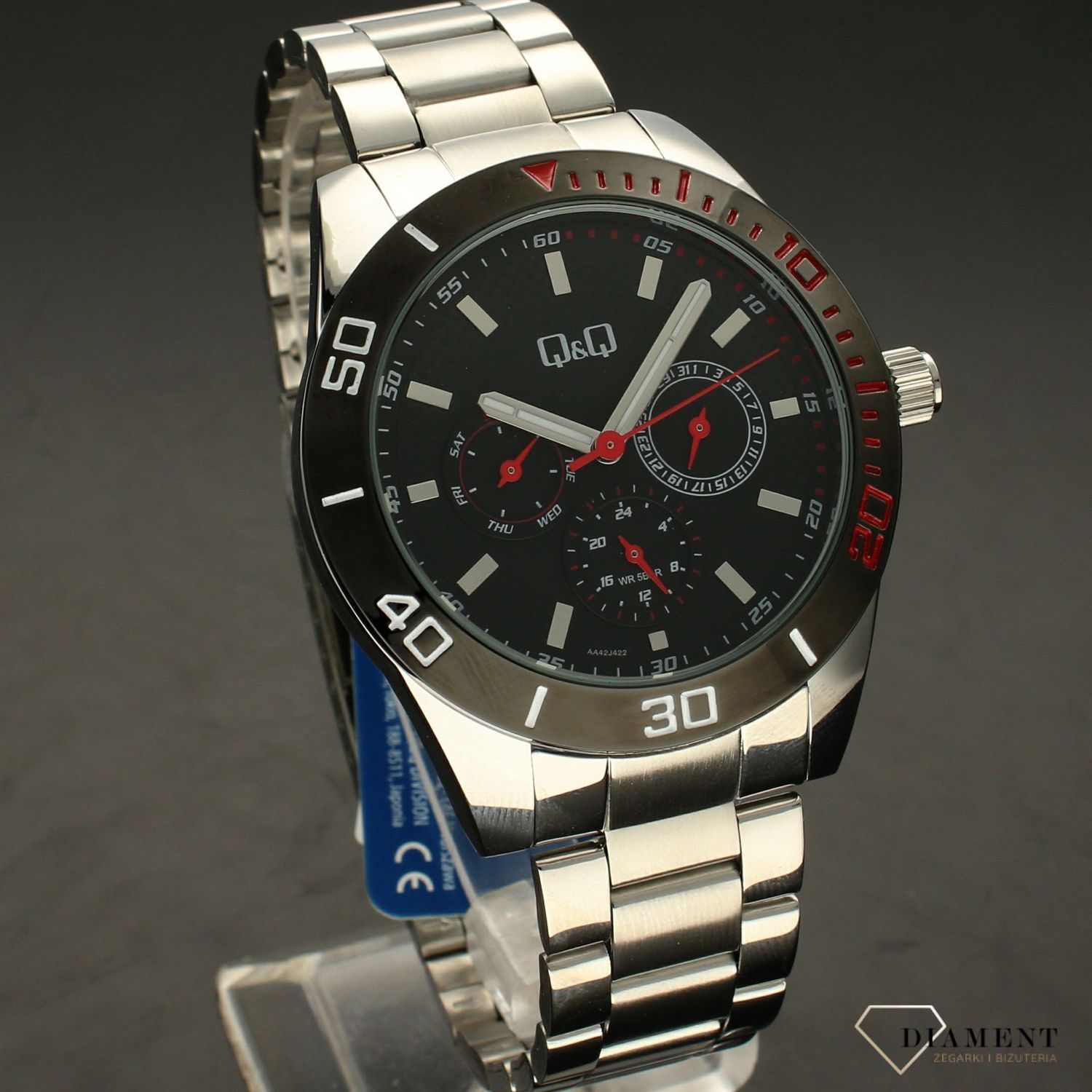 Zegarek męski na bransolecie QQ AA42-422.jpg