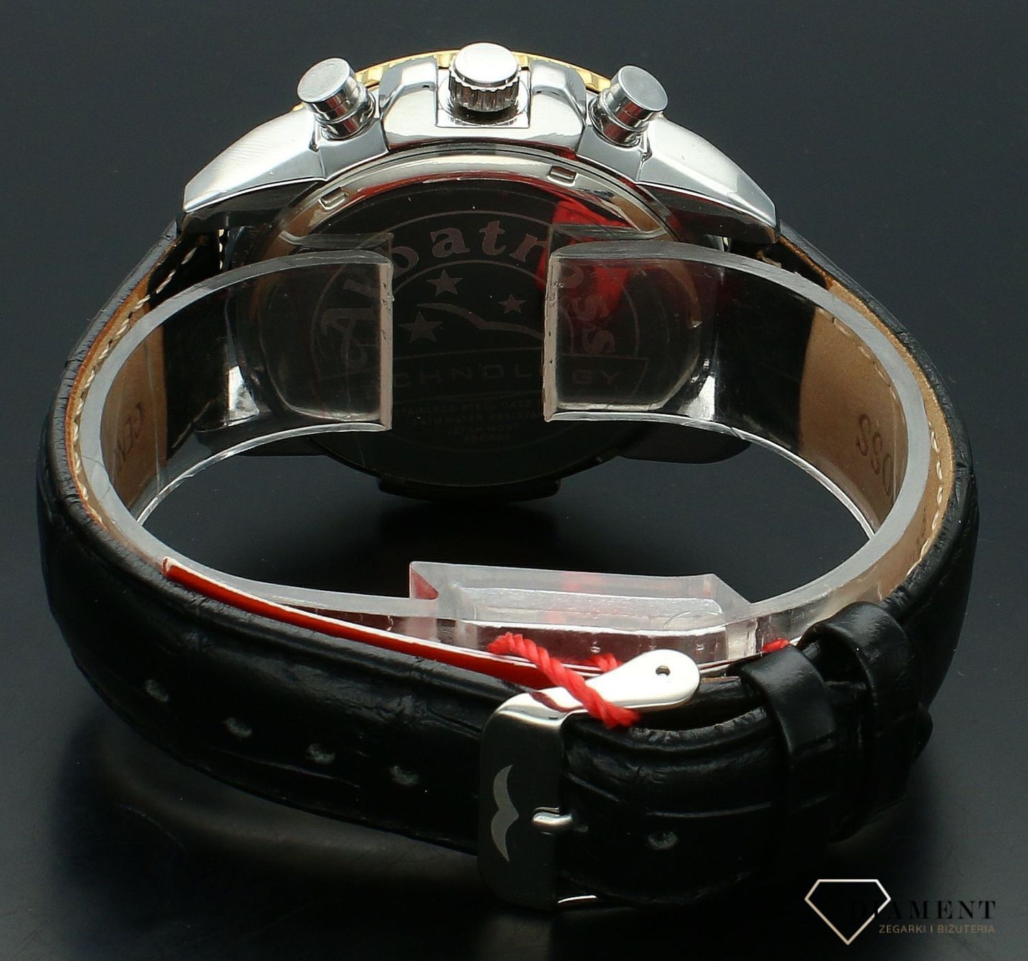 Zegarek męski na czarnym paski Albatros ABCA55. Męski zegarek na pasku. Zegarek męski Albatros. Zegarek męski srebrno-złoty. Tani zegarek na pasku. Tani zegarek męski Albatros na prezent (2).jpg