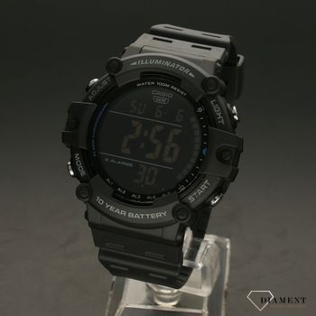 Zegarek męski sportowy Casio wodoszczelny AE-1500WH-8AVEF na czarnym pasku gumowym z dużym wyświetlaczem.   (2).jpg
