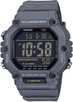 Zegarek Casio G-SHOCK – Zegarek męski 100M, szary pasek, LED, stoper, alarm.jpg