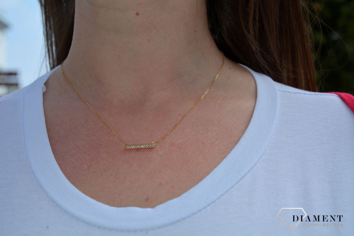 Złoty naszyjnik celebrytka prostokąt z cyrkoniami✓Złote Naszyjniki Damskie w Sklepie z Biżuterią zegarki-diament.pl✓Piękne i Eleganckie Naszyjniki dla Kobiet✓Prawdziwe Złoto ✓Darmowa wysyłka✓.jpg