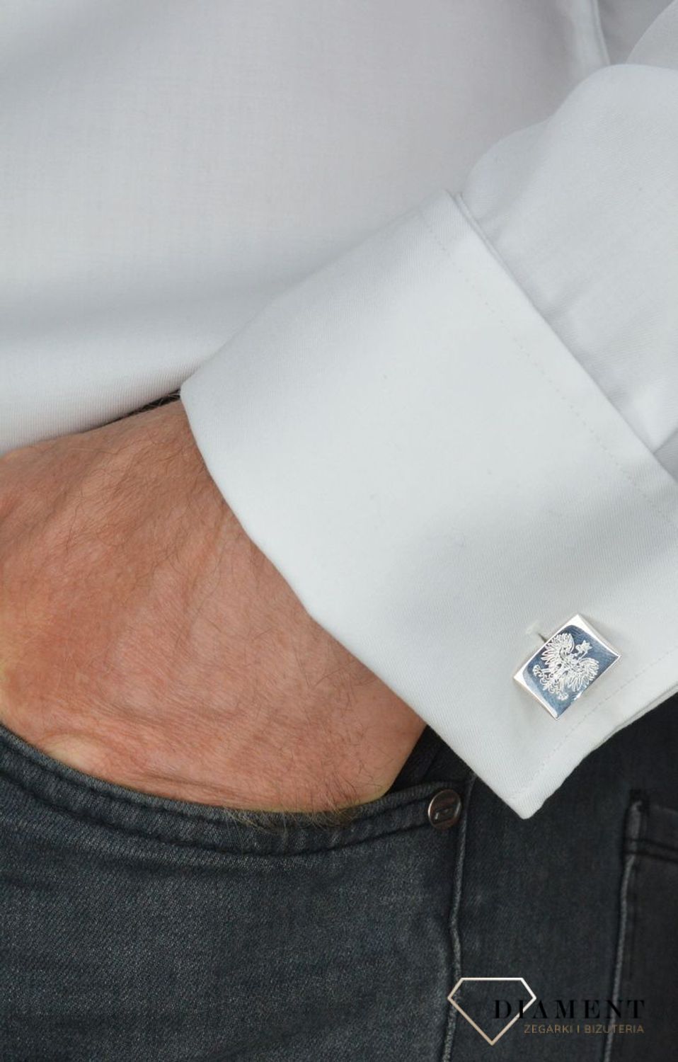 Spinki do mankietów srebrne Orzeł, Godło Polski ALKM0037. Spinki do garnituru. Spinki męski do mankietów. Spinki dla patrioty. Spinki z Godłem Polski. Spinki srebrne grawerowane. Spinki idealne na prezent dla mężczyzny..jpg