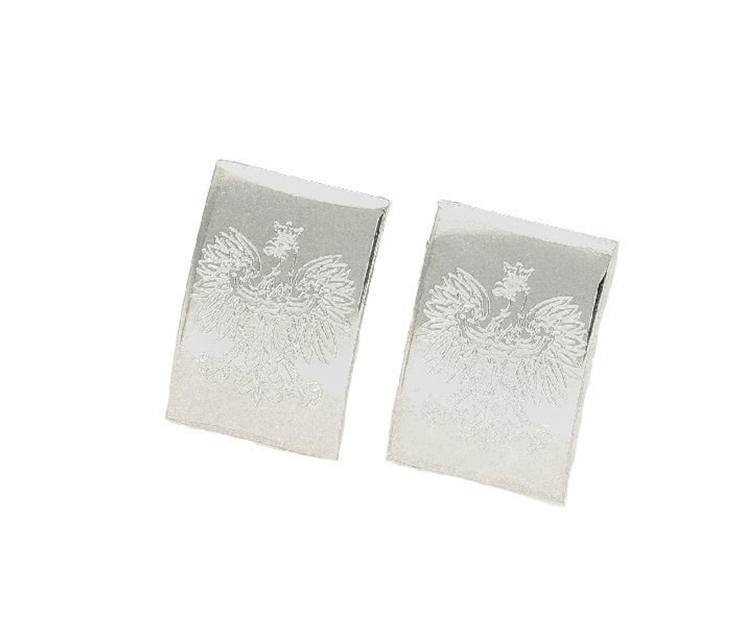 Spinki do mankietów srebrne Orzeł, Godło Polski ALKM0037. Spinki do garnituru. Spinki męski do mankietów. Spinki dla patrioty. Spinki z Godłem Polski. Spinki srebrne grawerowane. Spinki idealne na prezent dla mężczyzny..jpg