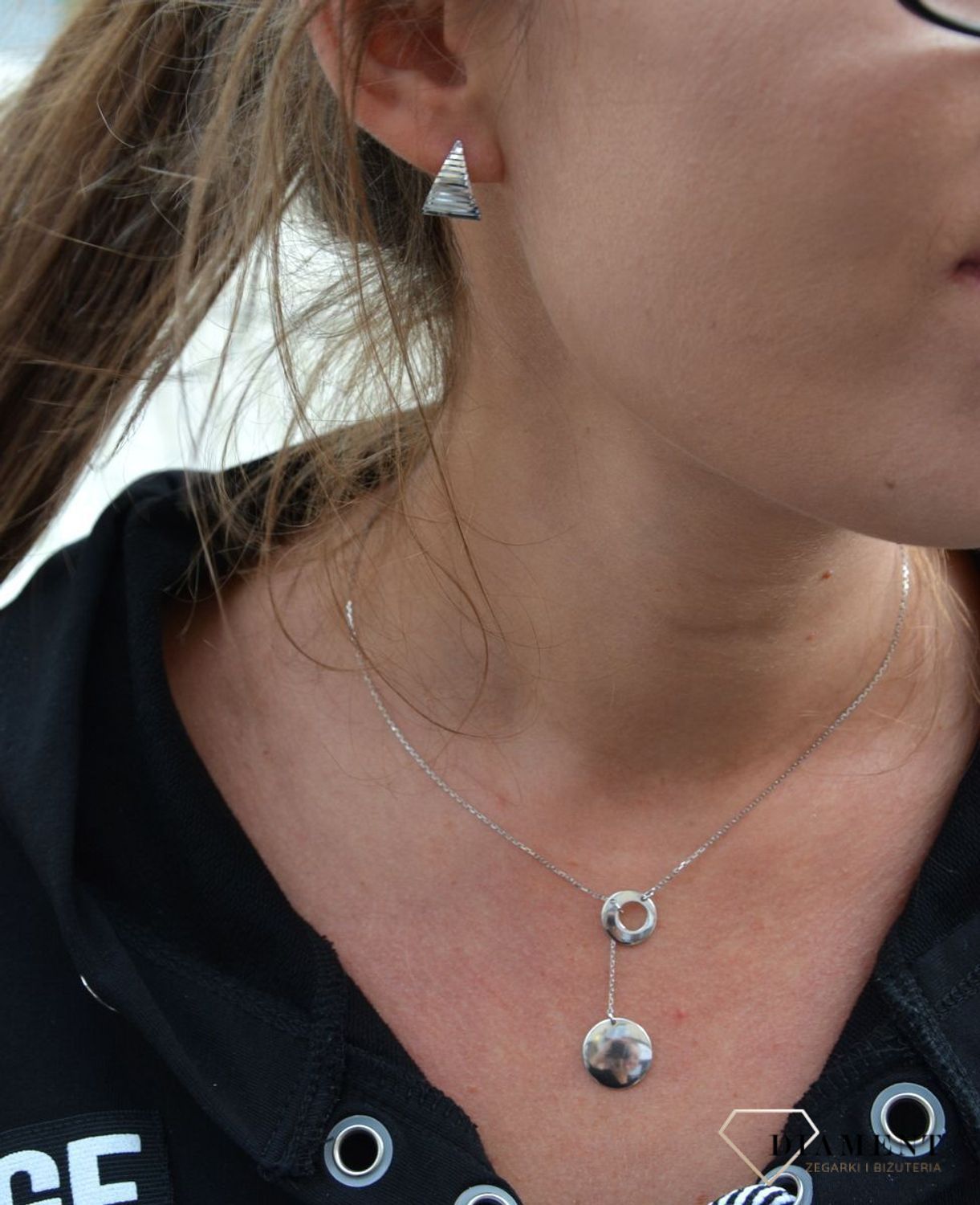 Kolczyki srebrne Infinity ALKZ0010 trójkąty.jpg