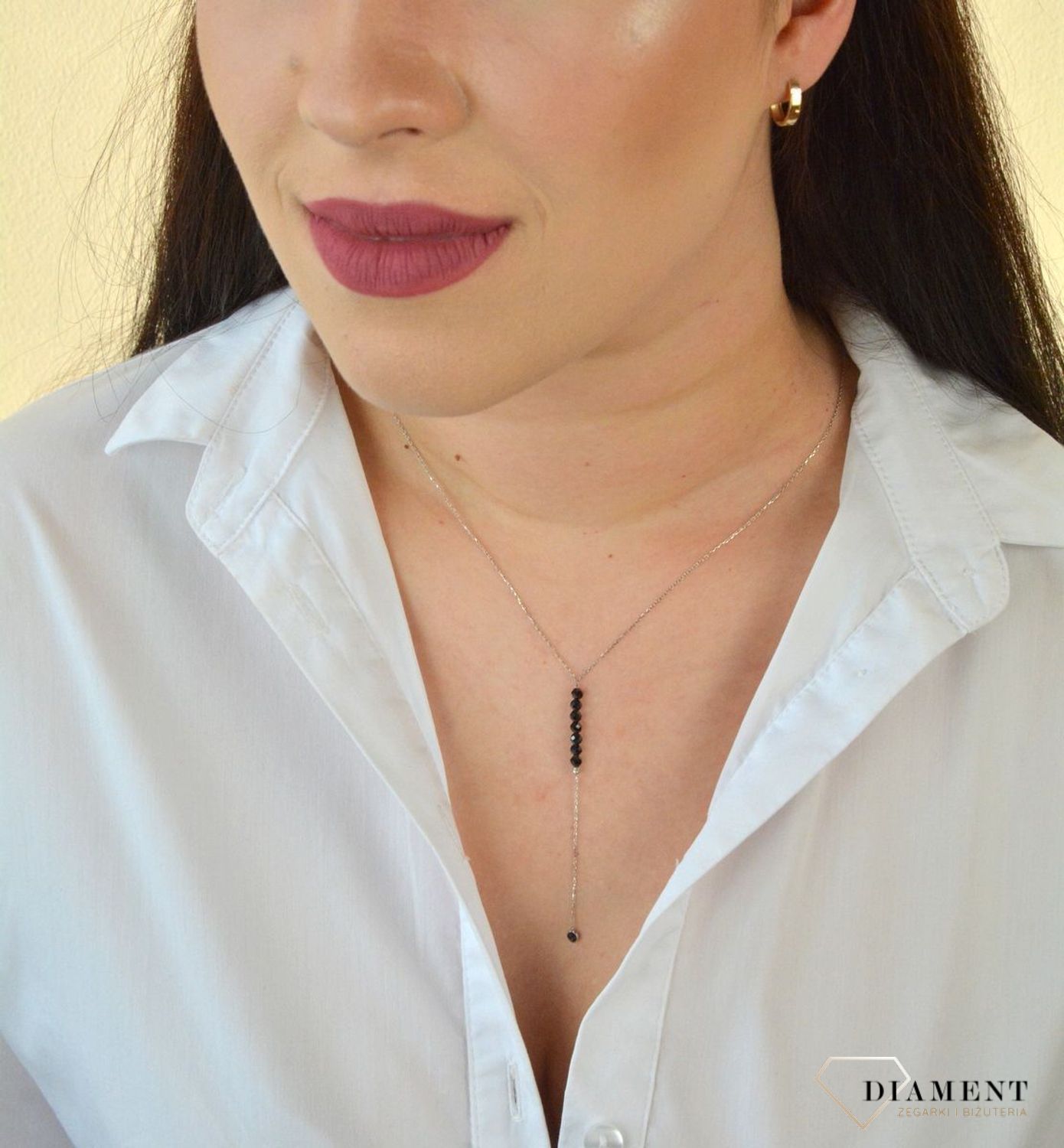 naszyjnik srebrny z czarnymi cyrkoniami ALNZ002242.jpg