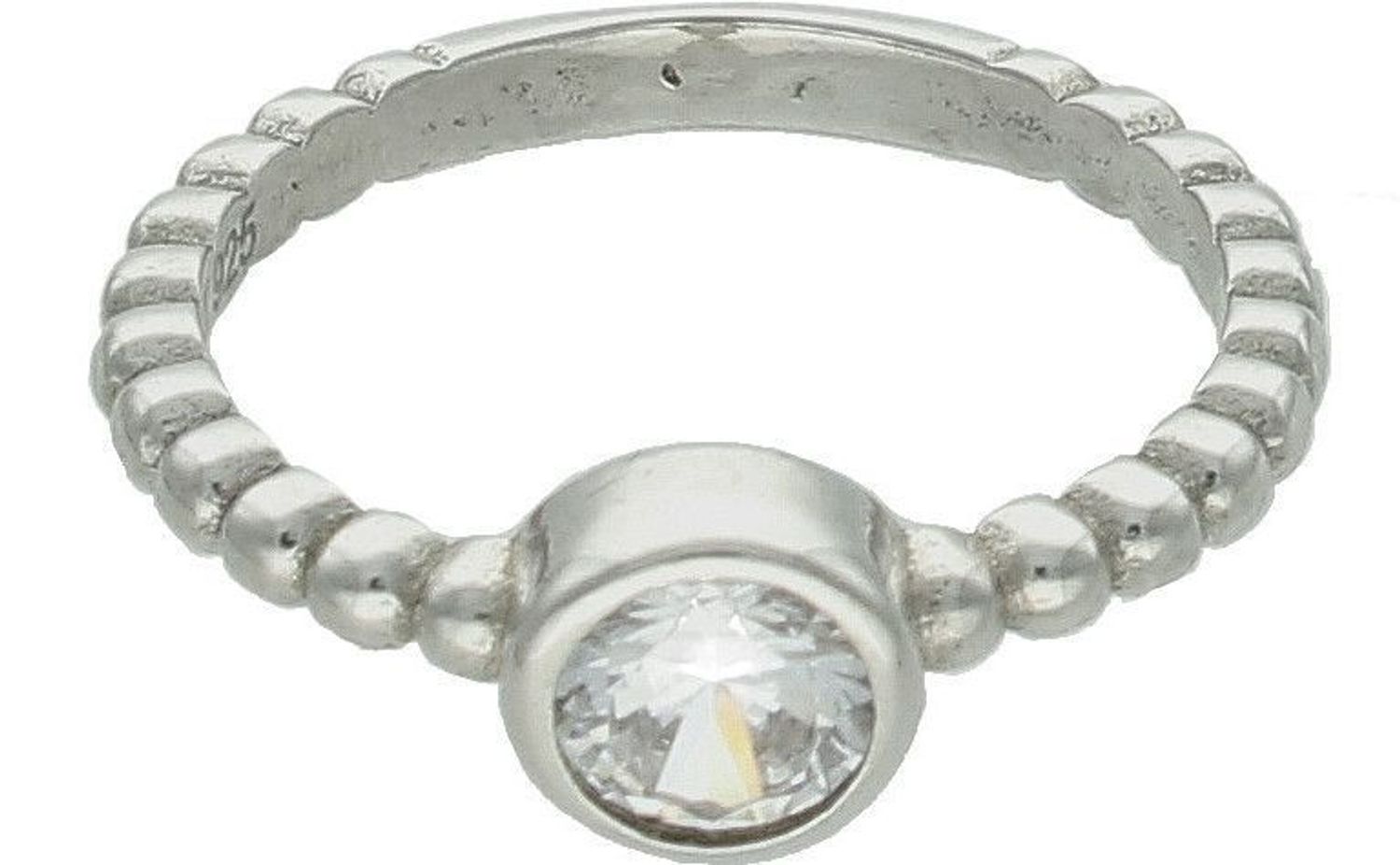 Srebrny pierścionek damski 925 kuleczki z cyrkonią rozmiar 9 ALPZ001609. Srebrny pierścionek damski. Pierścionek srebrny dla kobiety. Srebrny pierścionek damski na prezent. 1.jpg