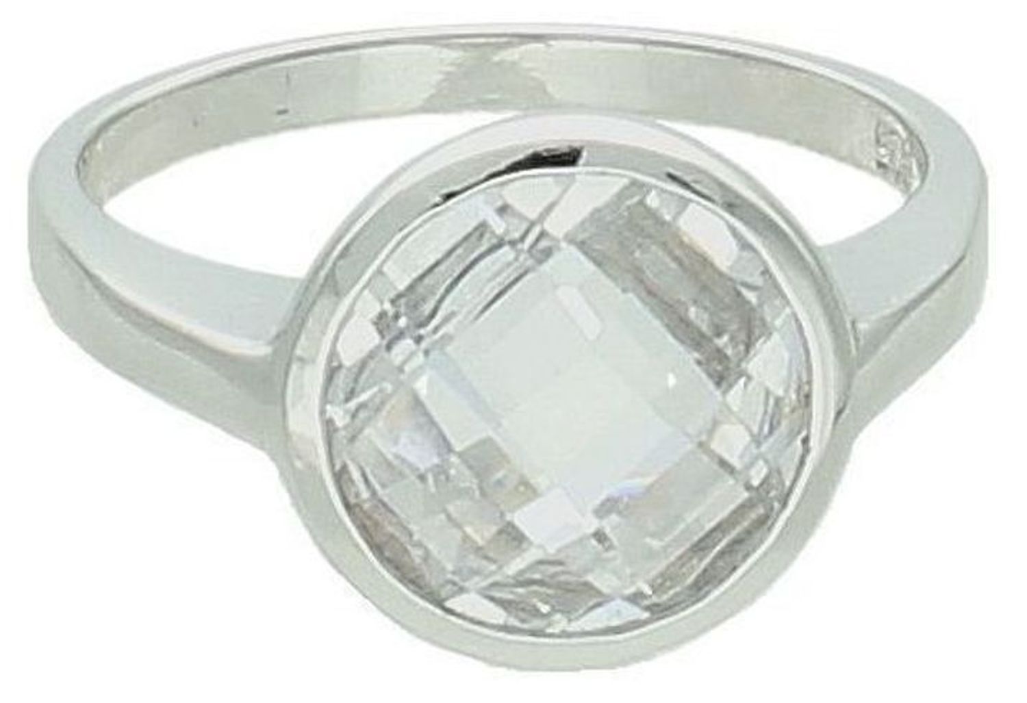 Srebrny pierścionek damski 925 z okrągłą białą cyrkonią rozmiar 16 AP01-3333.jpg