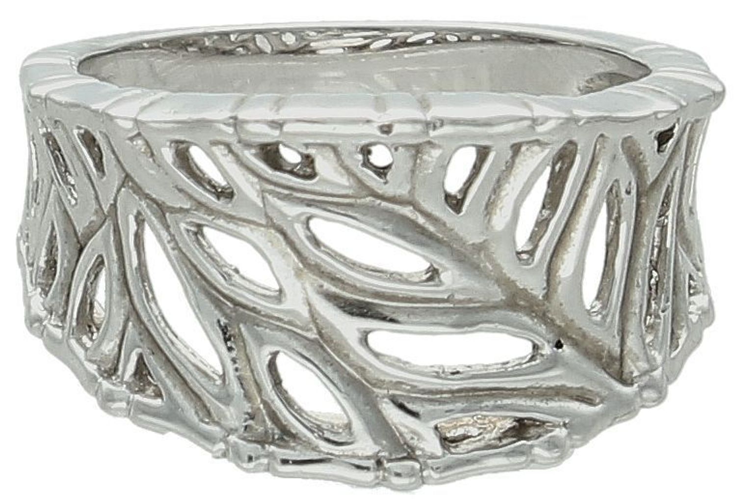 Pierścionek srebrny liście próba 925, AP01-3553 Srebrny pierścionek wykonany z najwyższej jakości srebra o prostej formie..jpg