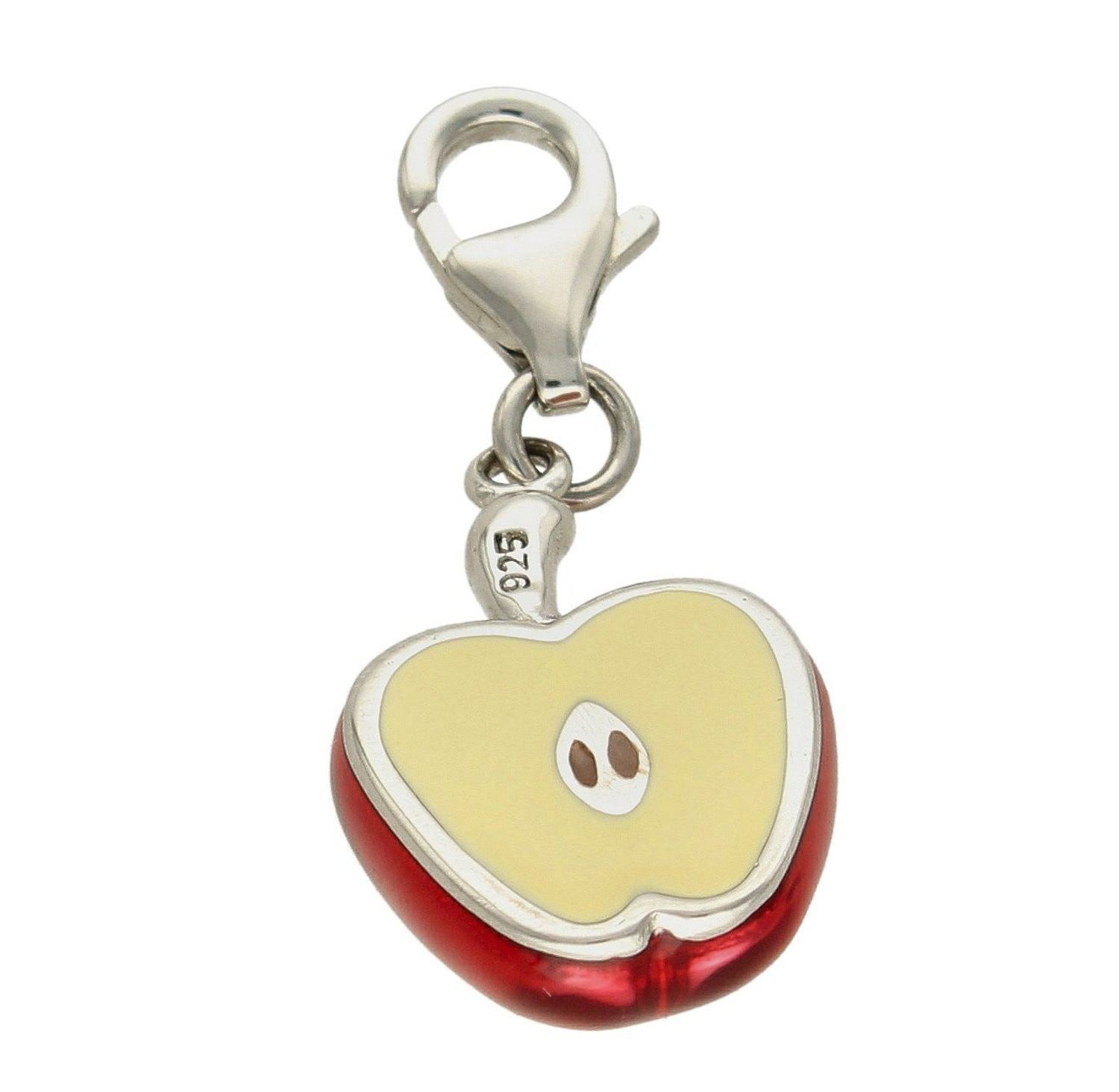 Srebrna zawieszka Charms połówka jabłka AP012-1098. Charms srebrny. Zawieszka do bransoletki. Zawieszka srebrna jabłko. Zawieszka charms do bransoletki. Charms zawieszka idealna na prezent dla dziewczynki.  (3).jpg