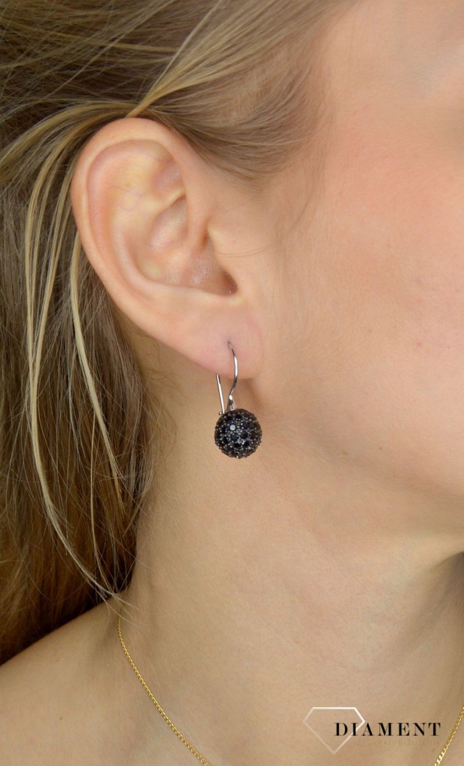 Srebrne kolczyki 925 kuleczki z czarną cyrkonią AP012-2616.jpg