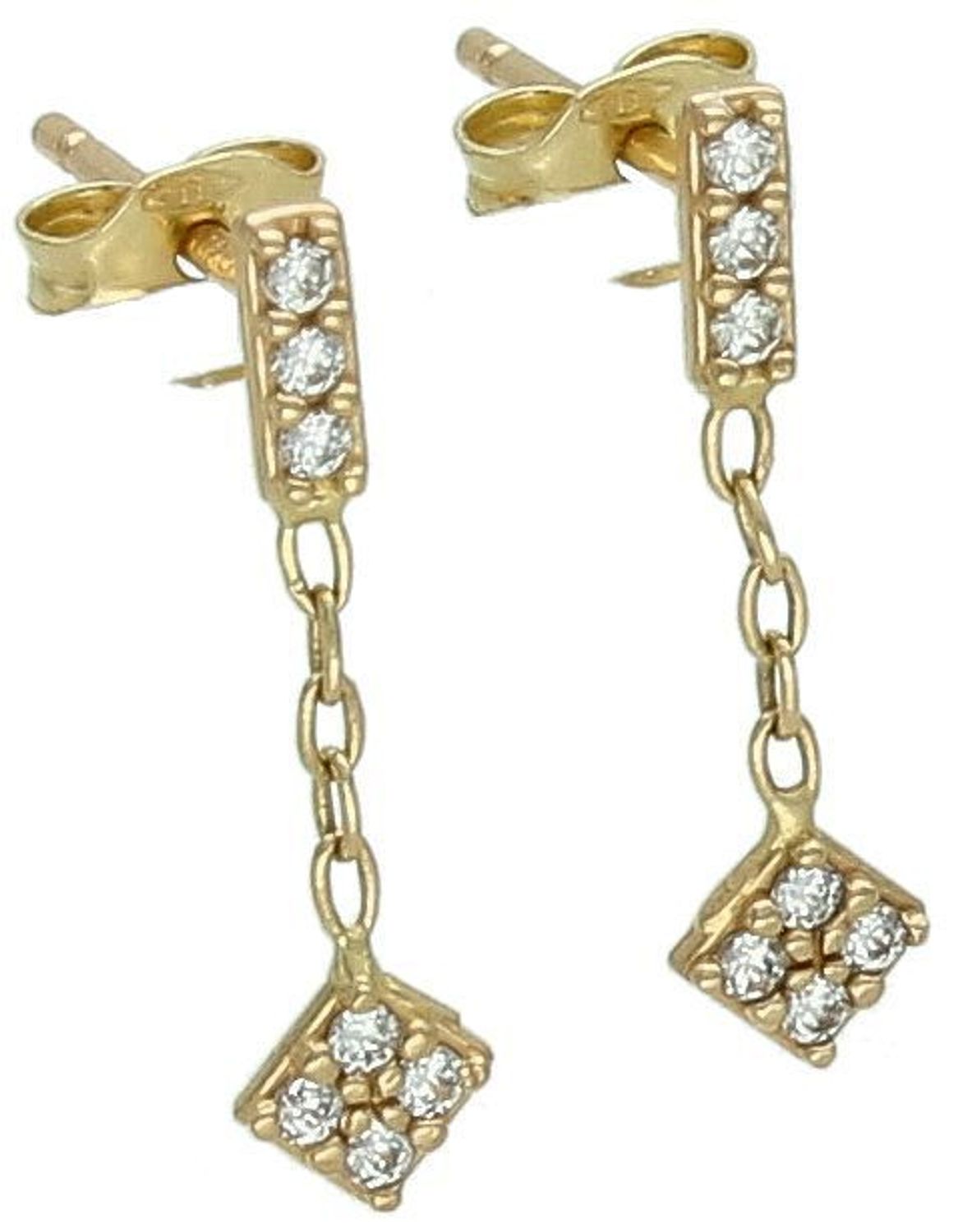 Kolczyki APART delikatne złote wiszące cyrkonie pr 585, AP012-2702.jpg