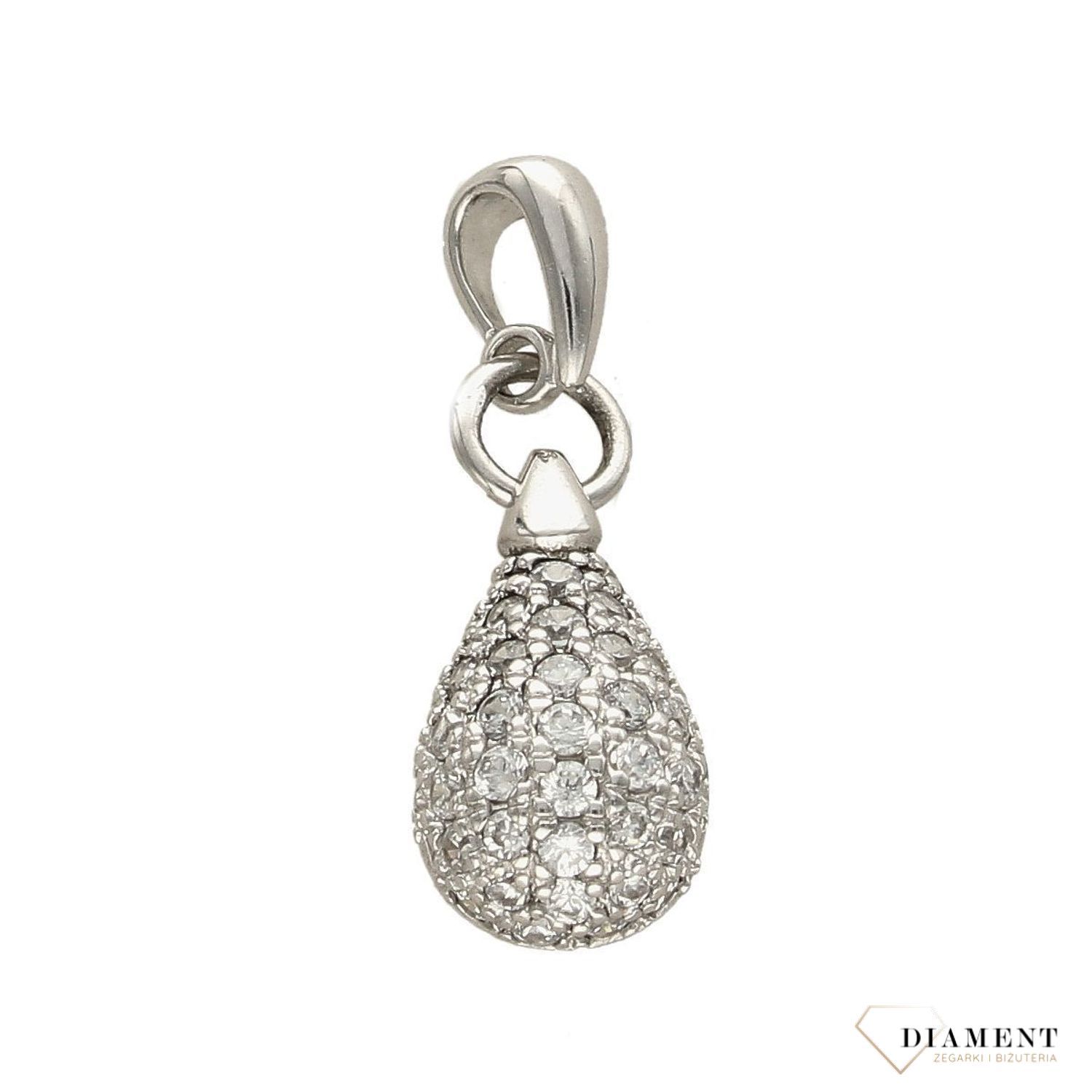 Srebrna zawieszka kropelka z cyrkonią AP04-5530.jpg